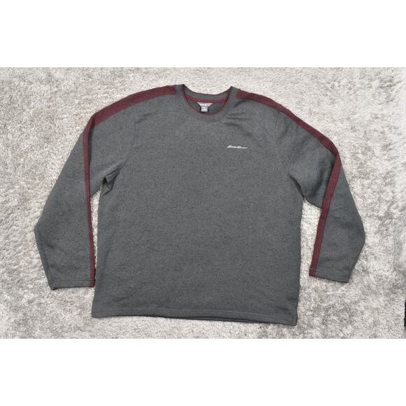 Eddie Bauer Gray Pullover Sweater 2XL Polyester Men Super Soft - Picture 3 of 8